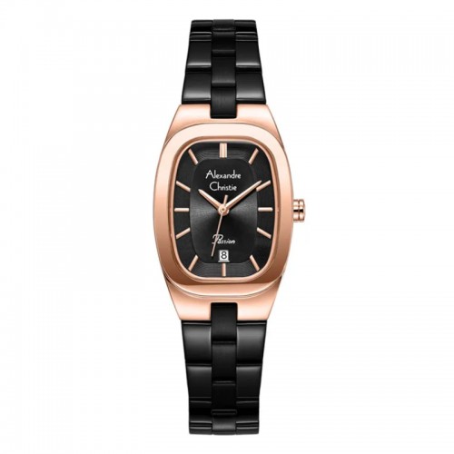 Alexandre Christie AC 2B53 Rosegold Black Steel LDBBRDG